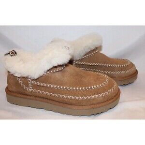 UGG WOMEN'S ULTRA MINI ALPINE SUEDE SHEARLING LINED‎ BOOTS CHESTNUT